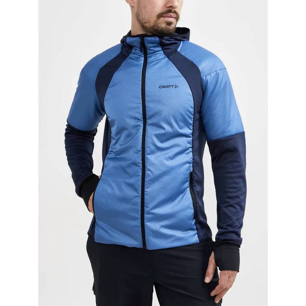 NEW CRAFT adv hybrid thermal midlayer jacket in fluid/blaze